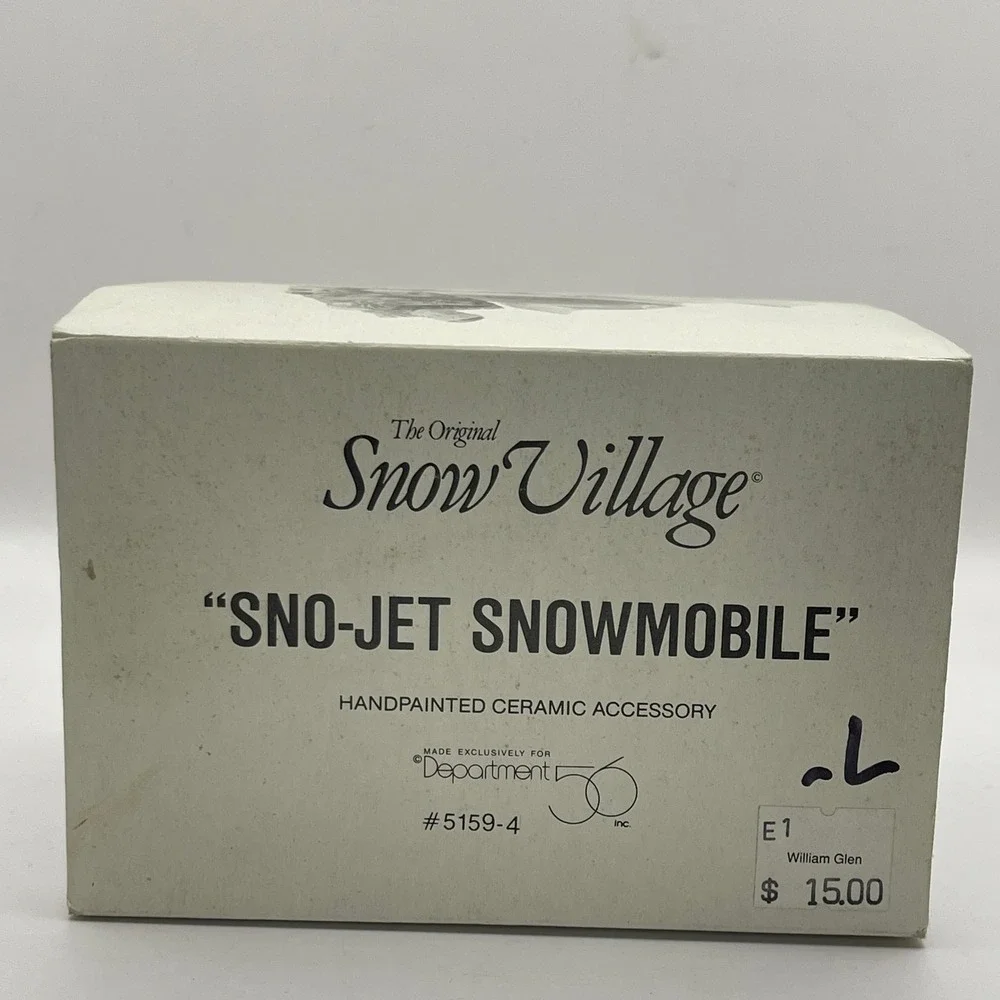 Dept 56 Snow Village Sno-Jet Snowmobile Handpainted Ceramic Accessory 5159-4